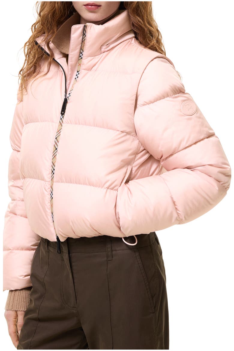 Detachable Sleeve Nylon Langdale Puffer Jacket, Main, color, Peony pink