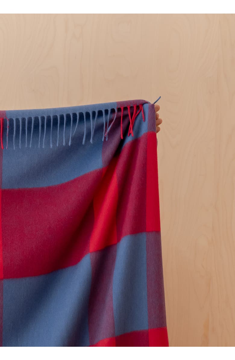 TBCo Lambswool Check Throw Blanket, Alternate, color, Red Modern Check