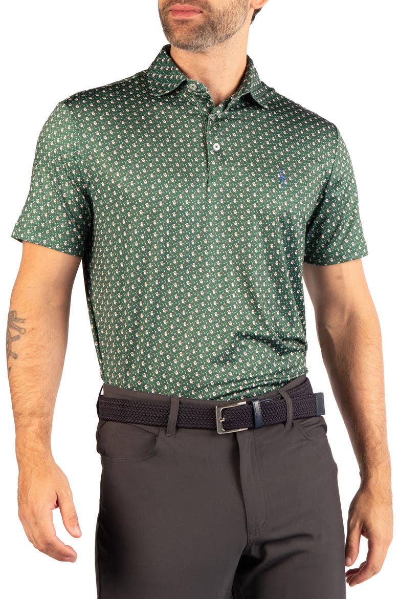 Snowmen Performance Polo, Main, color, HUNTER GREEN