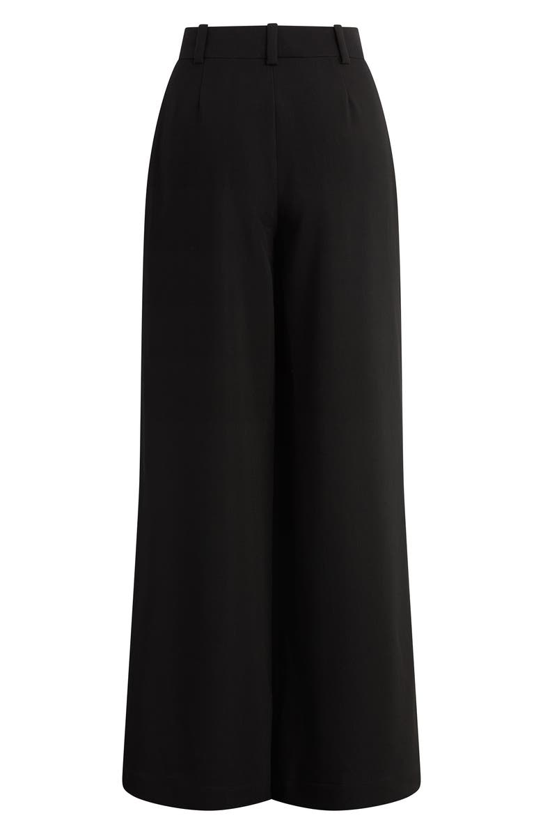 Favorite Daughter The Power Play Wrap Front Wide Leg Pants, Alternate, color, Black