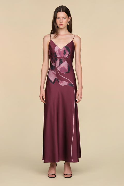 Coralee Printed Bias Dress