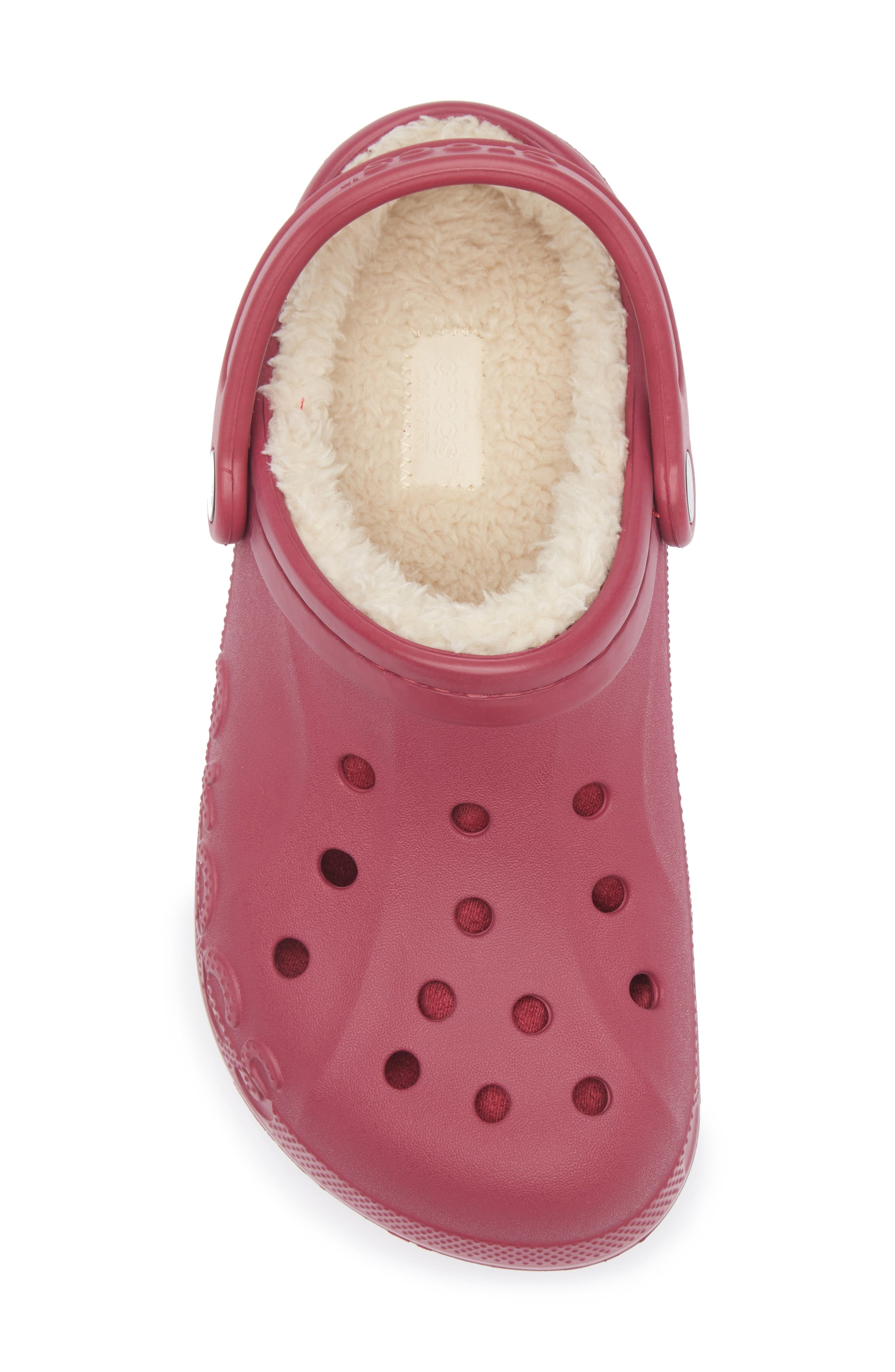 Gender Inclusive Baya Faux Shearling Lined Clog, Alternate, color, POMEGRANATE