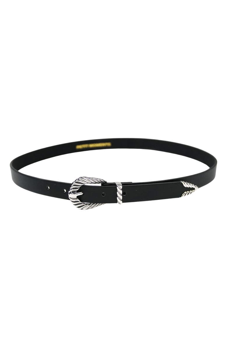 Petit Moments Modern Rodeo Belt, Main, color, Black/ Silver