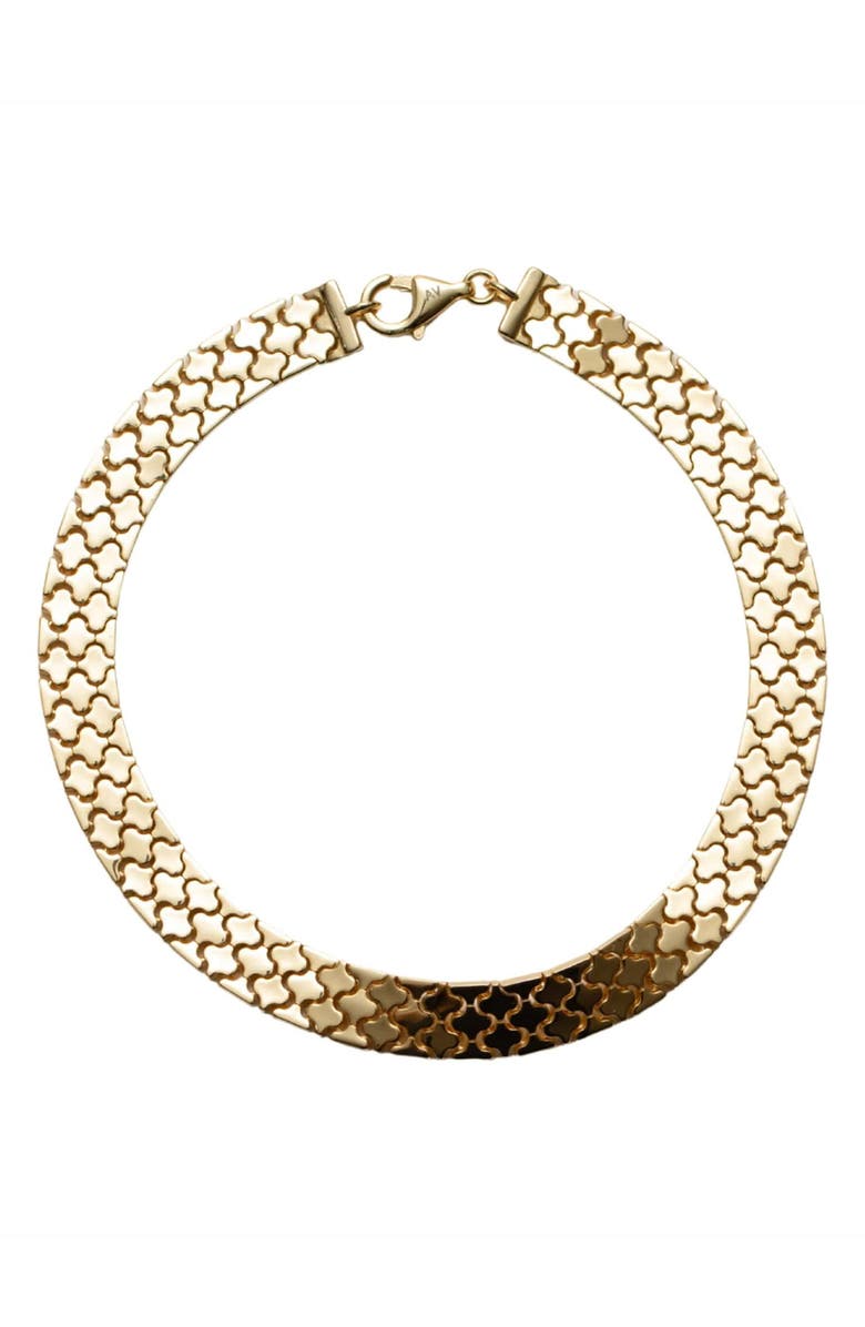 Argento Vivo Sterling Silver Chunky Stampato Link Bracelet, Alternate, color, Gold