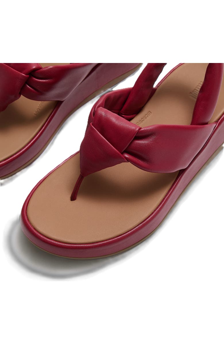 FitFlop F Mode Knot Sandals, Alternate, color, Burnt Berry