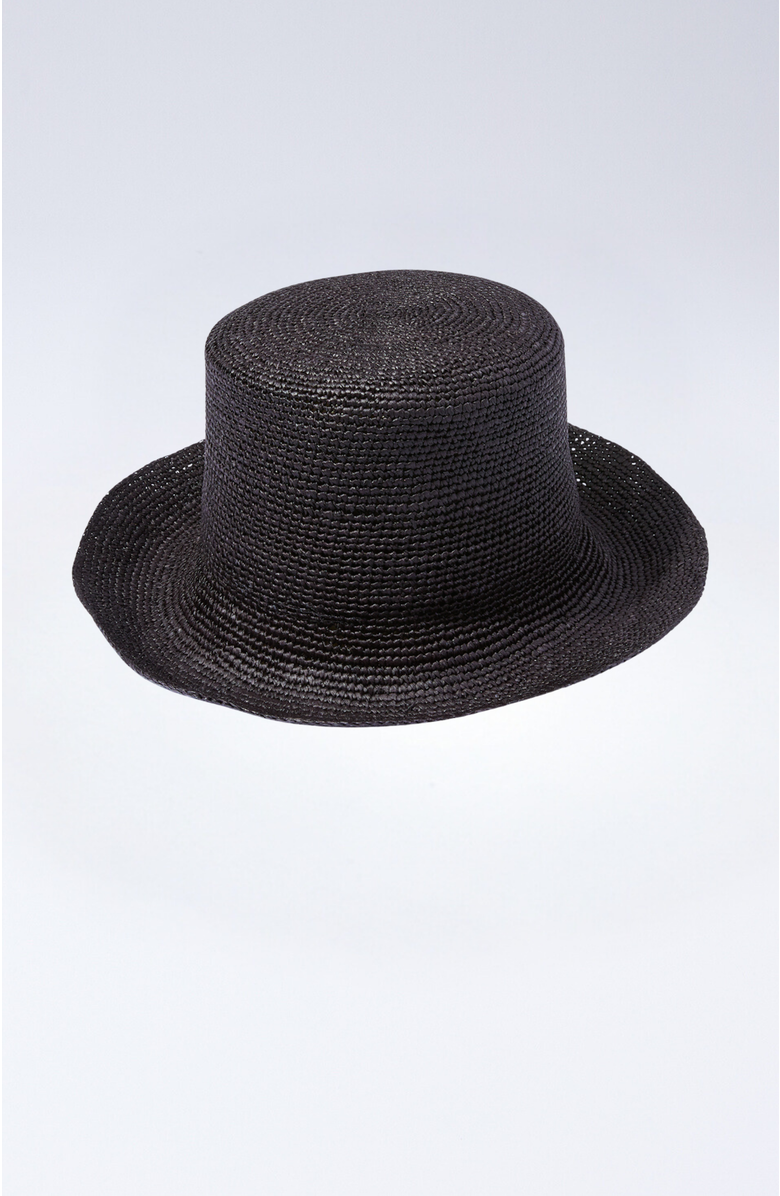 Heads Of State Hat Co. Straw Bucket Hat, Alternate, color, Black