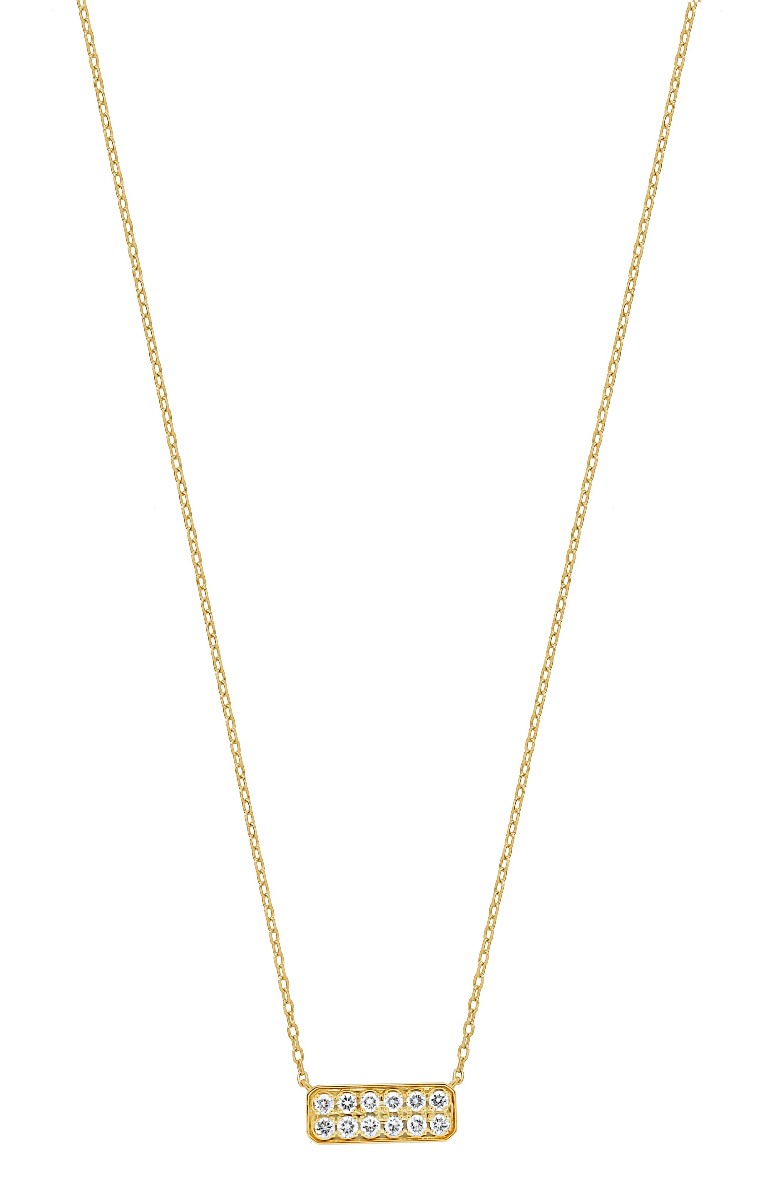 Bony Levy Florentine Diamond Bar Pendant Necklace