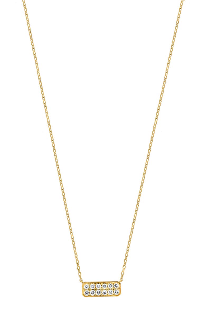 Florentine Diamond Bar Pendant Necklace (Nordstrom Exclusive), Main, color, 18K YELLOW GOLD