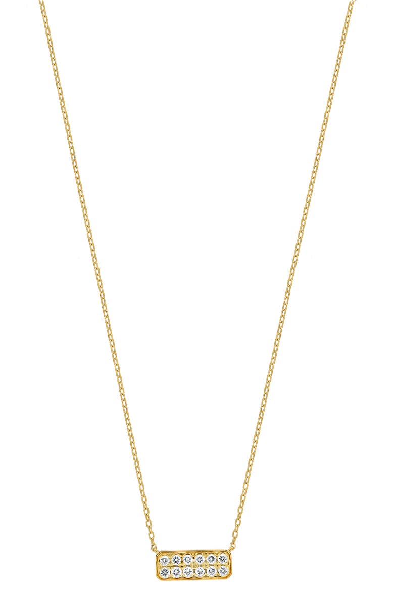 Bony Levy Florentine Diamond Bar Pendant Necklace, Main, color, 18K Yellow Gold