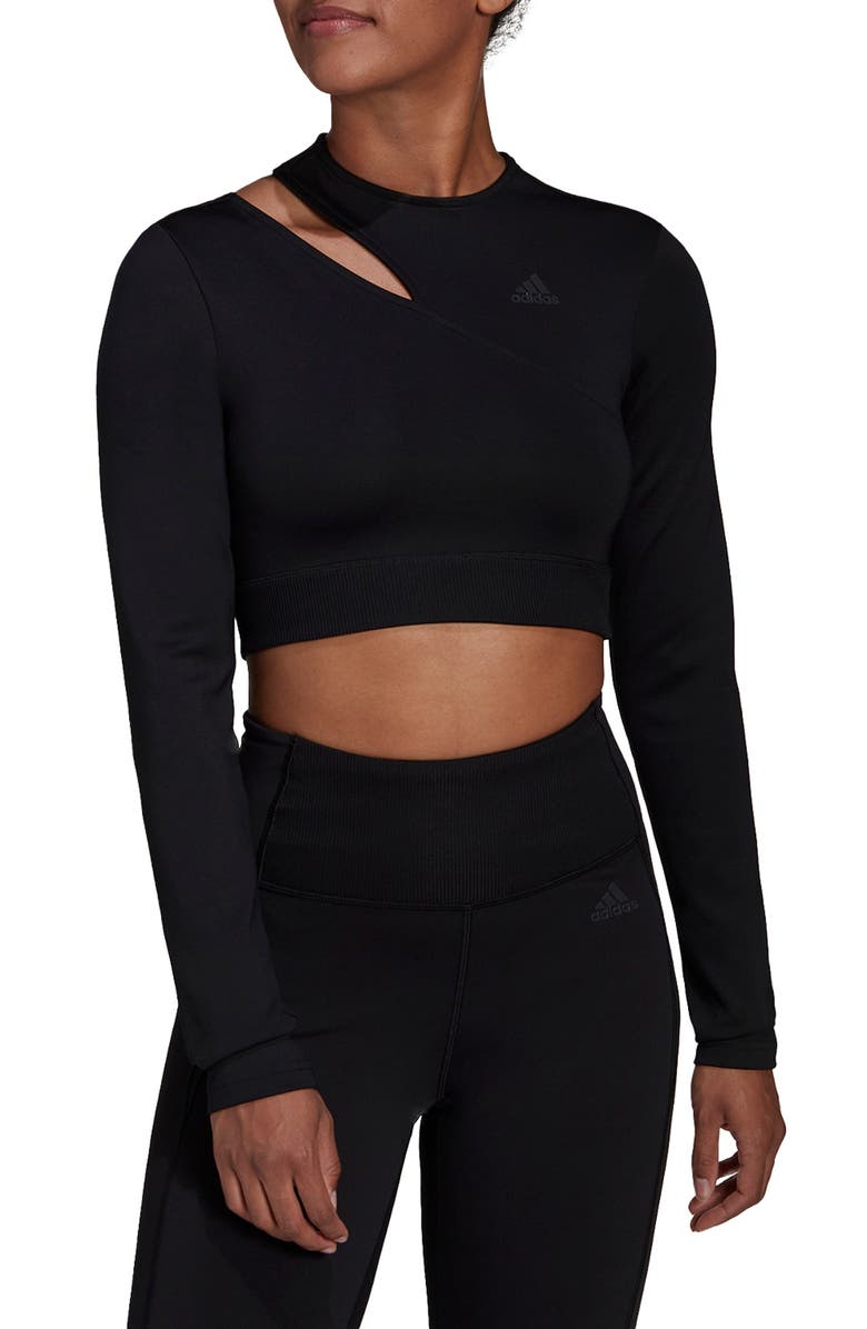 adidas Hyperglam Training Long Sleeve T-Shirt, Main, color, 