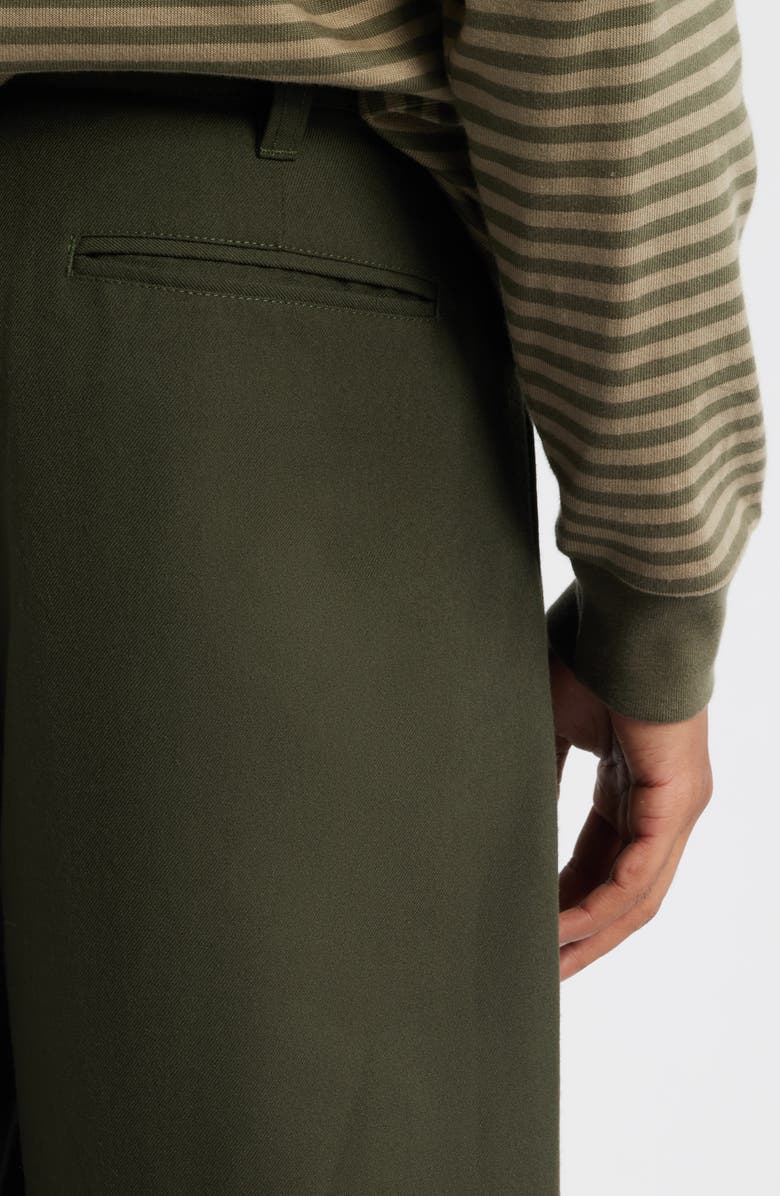 Obey Armel Pleated Twill Pants, Alternate, color, Rosin