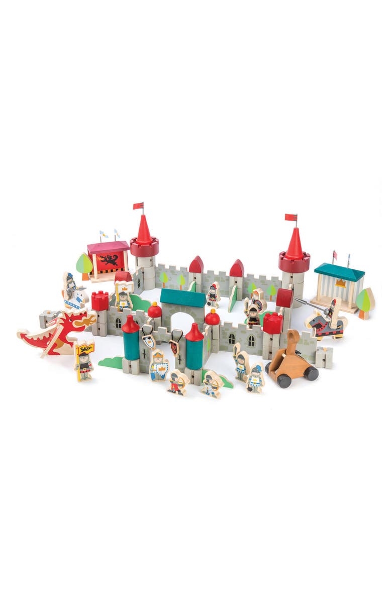 Tender Leaf Toys Wooden Royal Castle Set, Main, color,