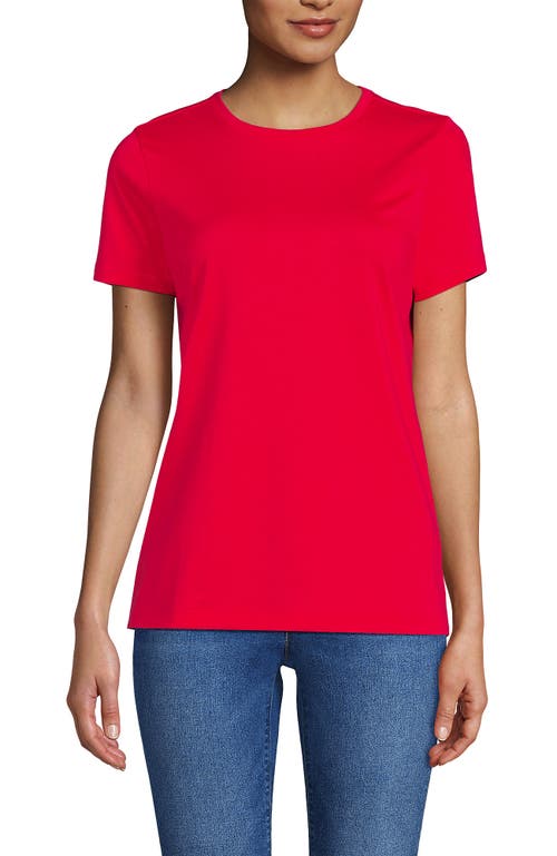 Lands' End Relaxed Supima Cotton Crew Neck T-shirt In Berry Rouge