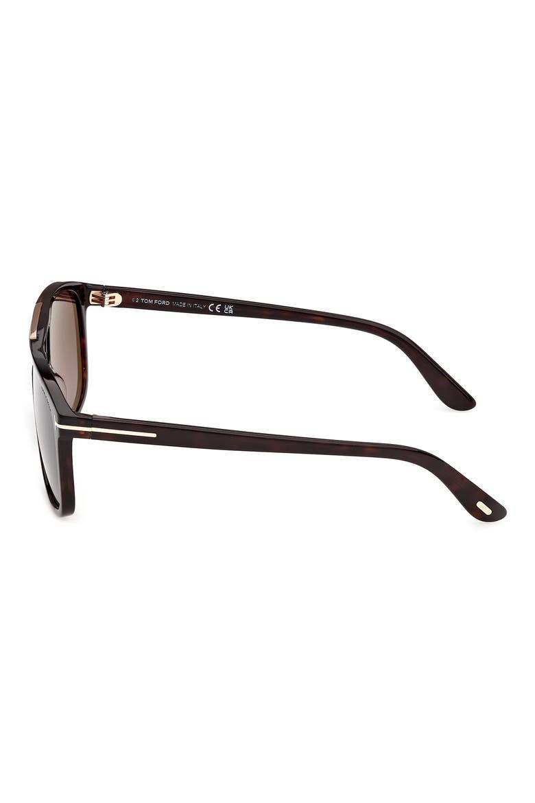 Brianna 58mm Gradient Navigator Sunglasses, Alternate, color, HAVANA ROSE GOLD / ROVIEX LENS