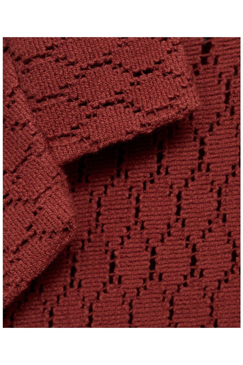 Open Stitch Knit Shirt, Alternate, color, CHERRY