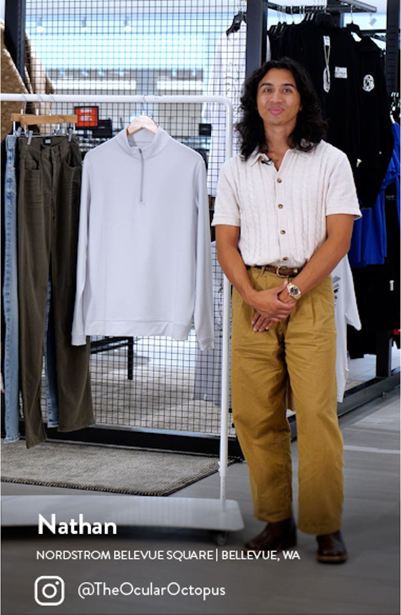 Perth Sugar Stripe Performance Quarter Zip, sales video thumbnail