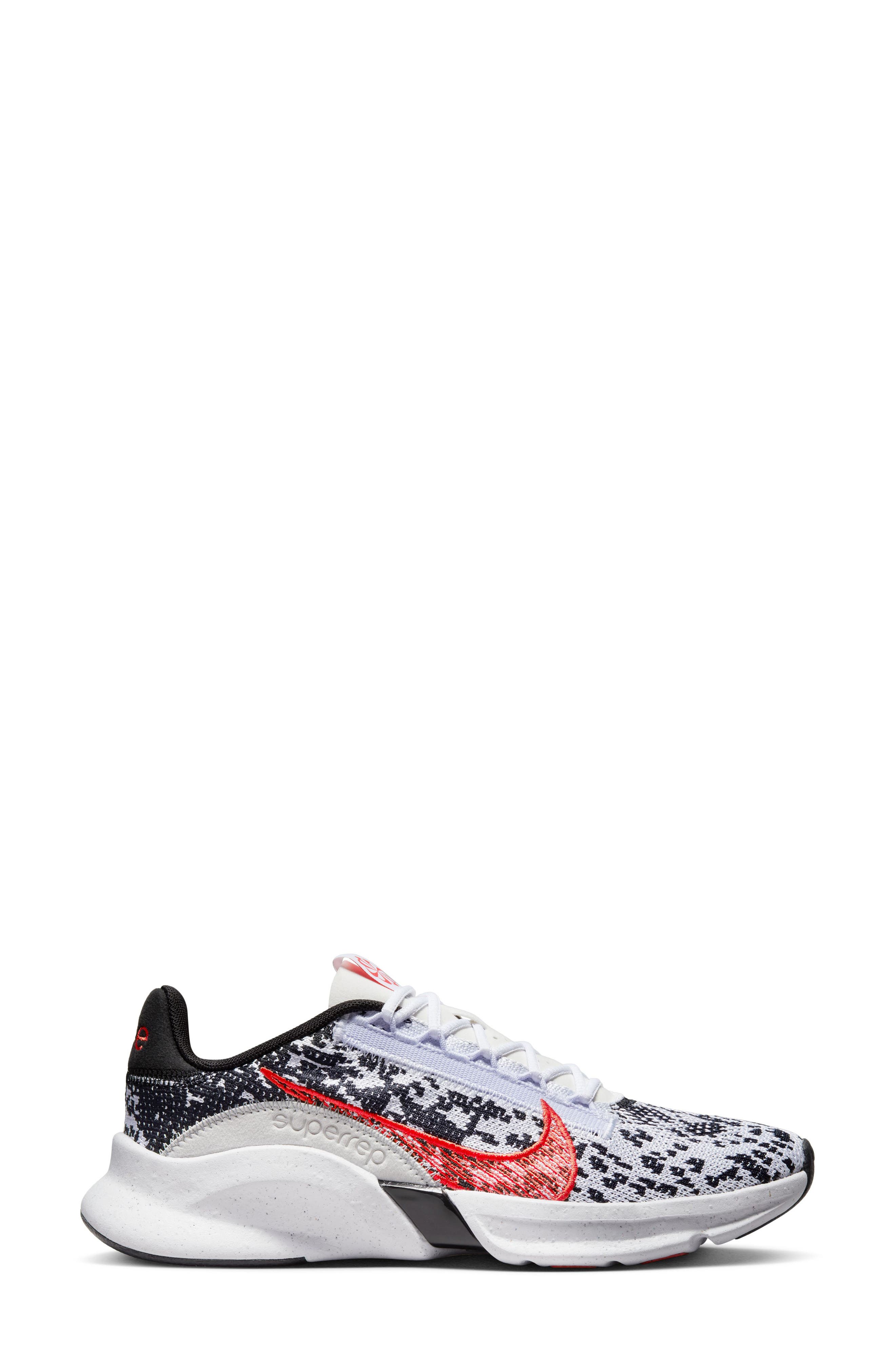 Superrep Go 3 Flyknit Running Shoe, Alternate, color, WHITE/ RED/ BLACK/ GREY