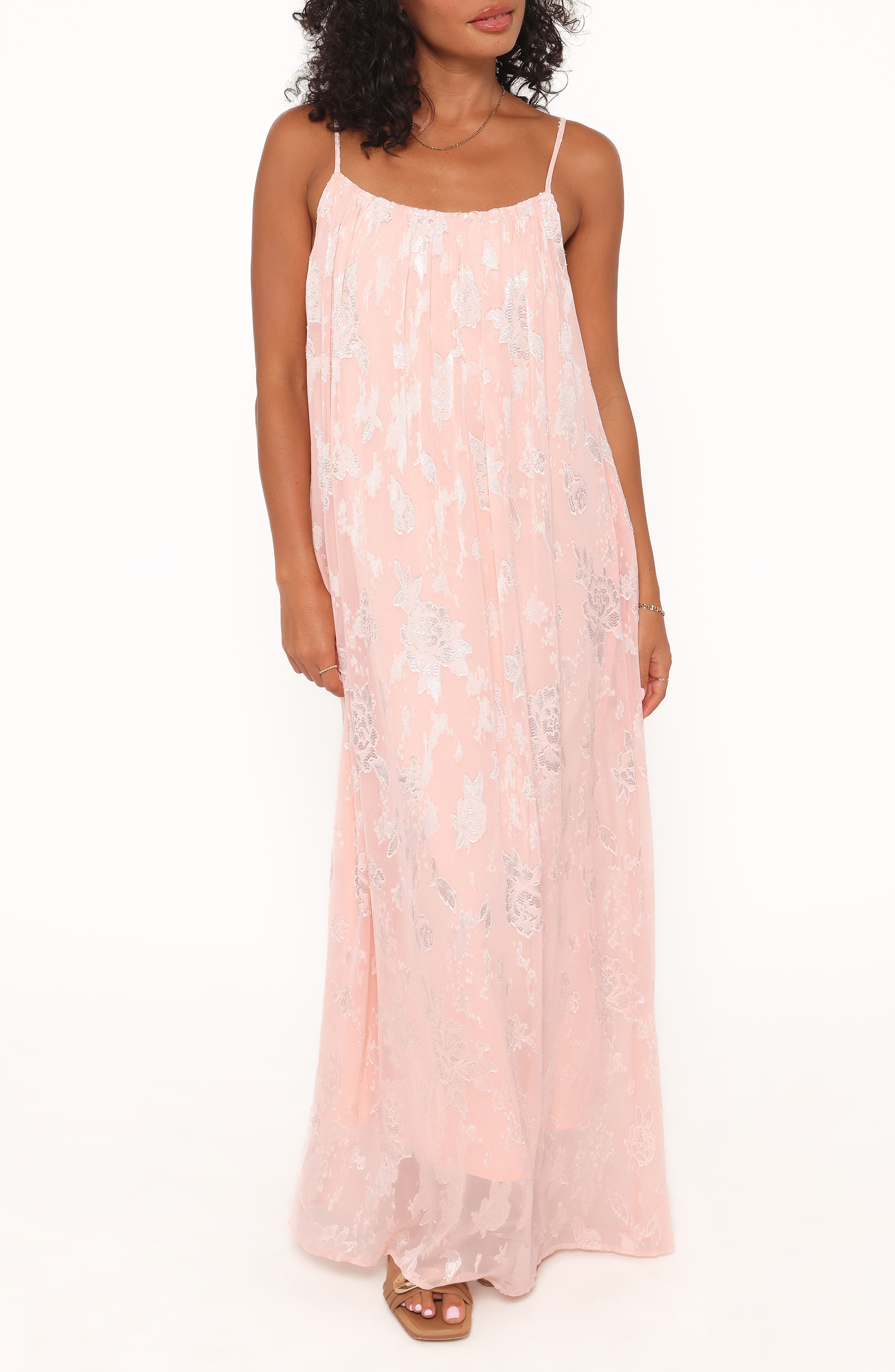 Lumina Metallic Jacquard Maxi Dress