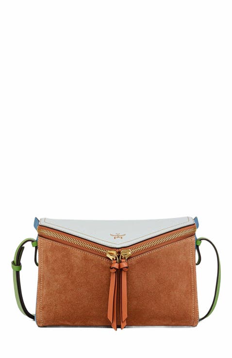 Diamant 3D Shoulder Bag in Suede and Calf Leather