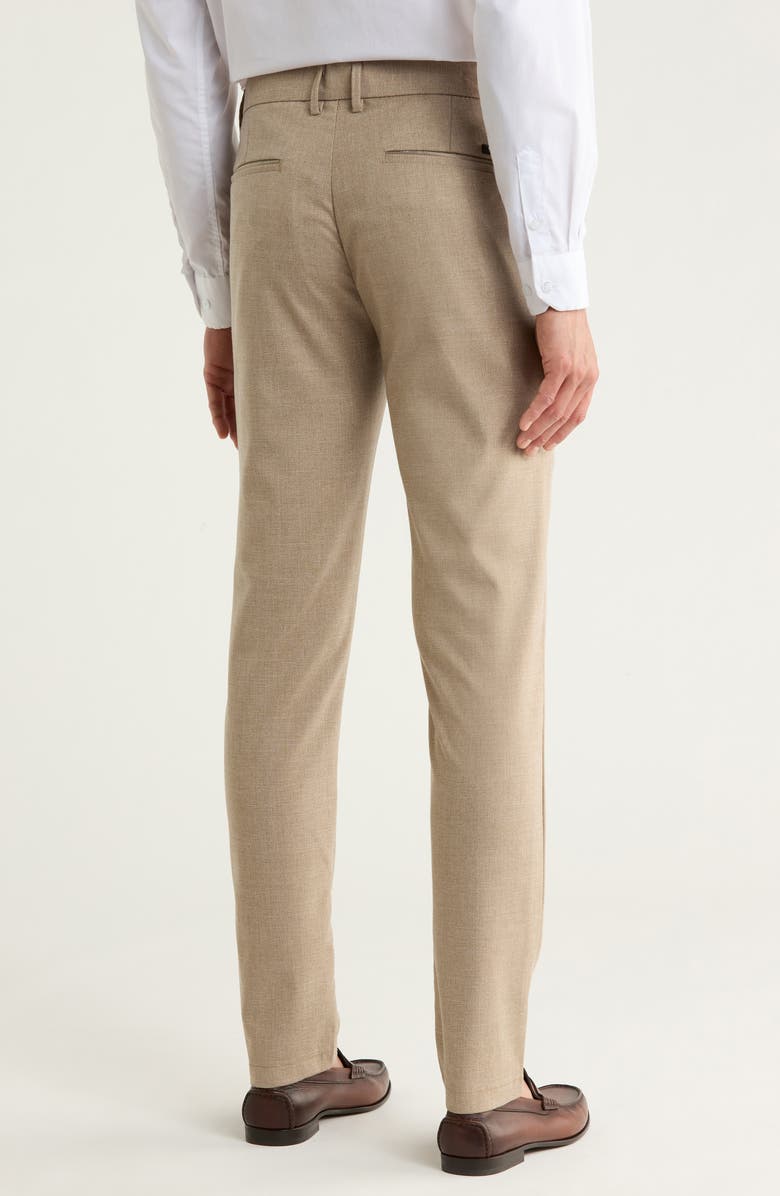 T.R. PREMIUM Plaid Straight Leg Trousers, Alternate, color, Beige