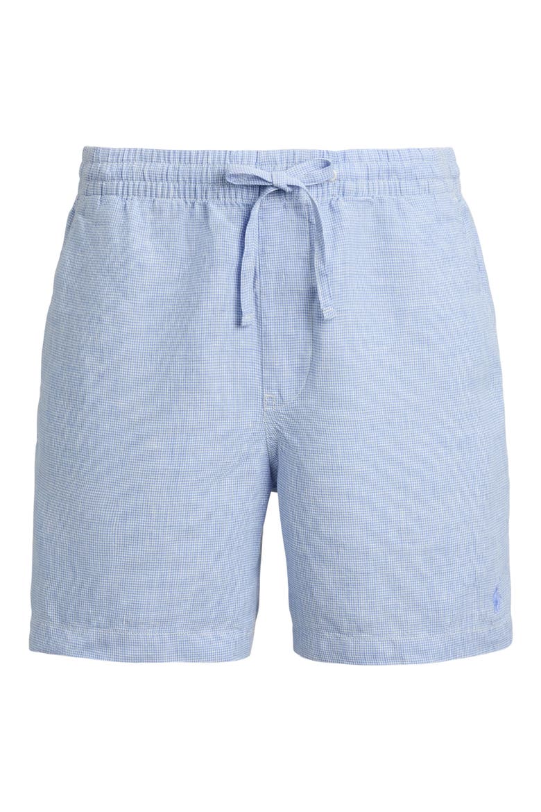 Polo Prepster 6-Inch Linen Shorts, Alternate, color, CABANA BLUE WHITE