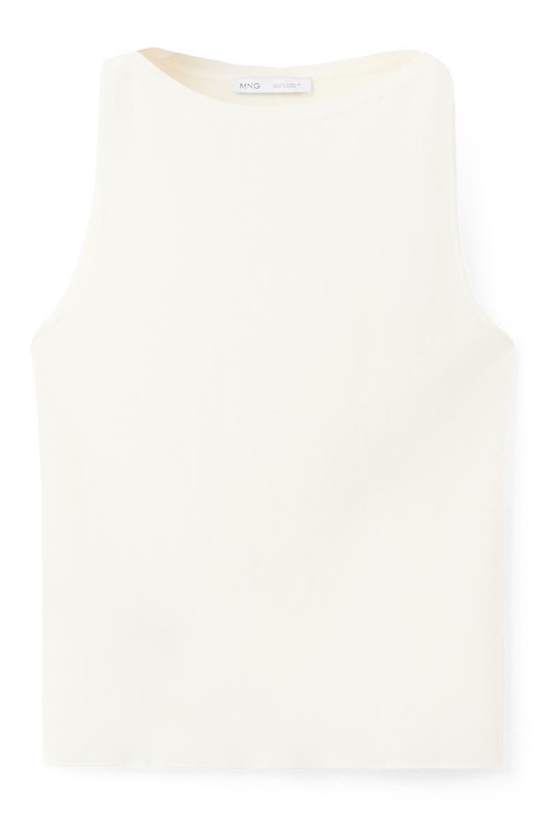 Fine-Knit Boat Neck Top, Alternate, color, ECRU