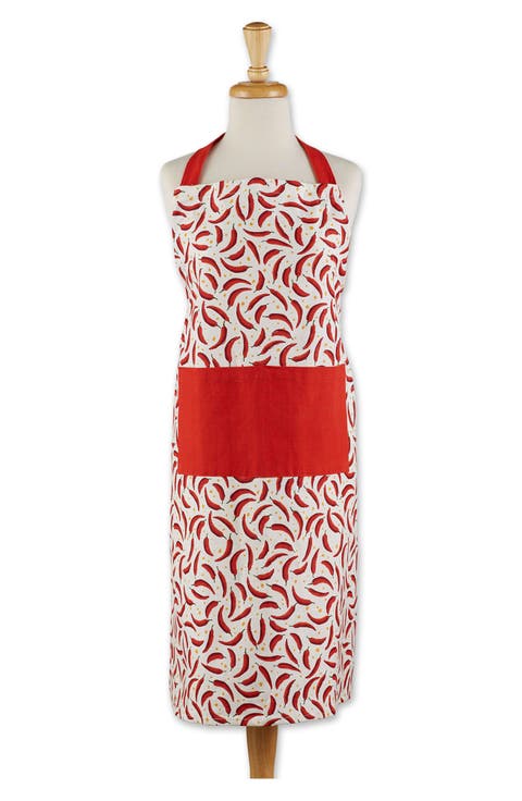Chili Print Cotton Apron
