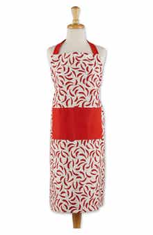 Design Imports Chili Print Cotton Apron