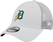 New Era Men's New Era White Detroit Tigers Flag 9FORTY Trucker Adjustable Hat