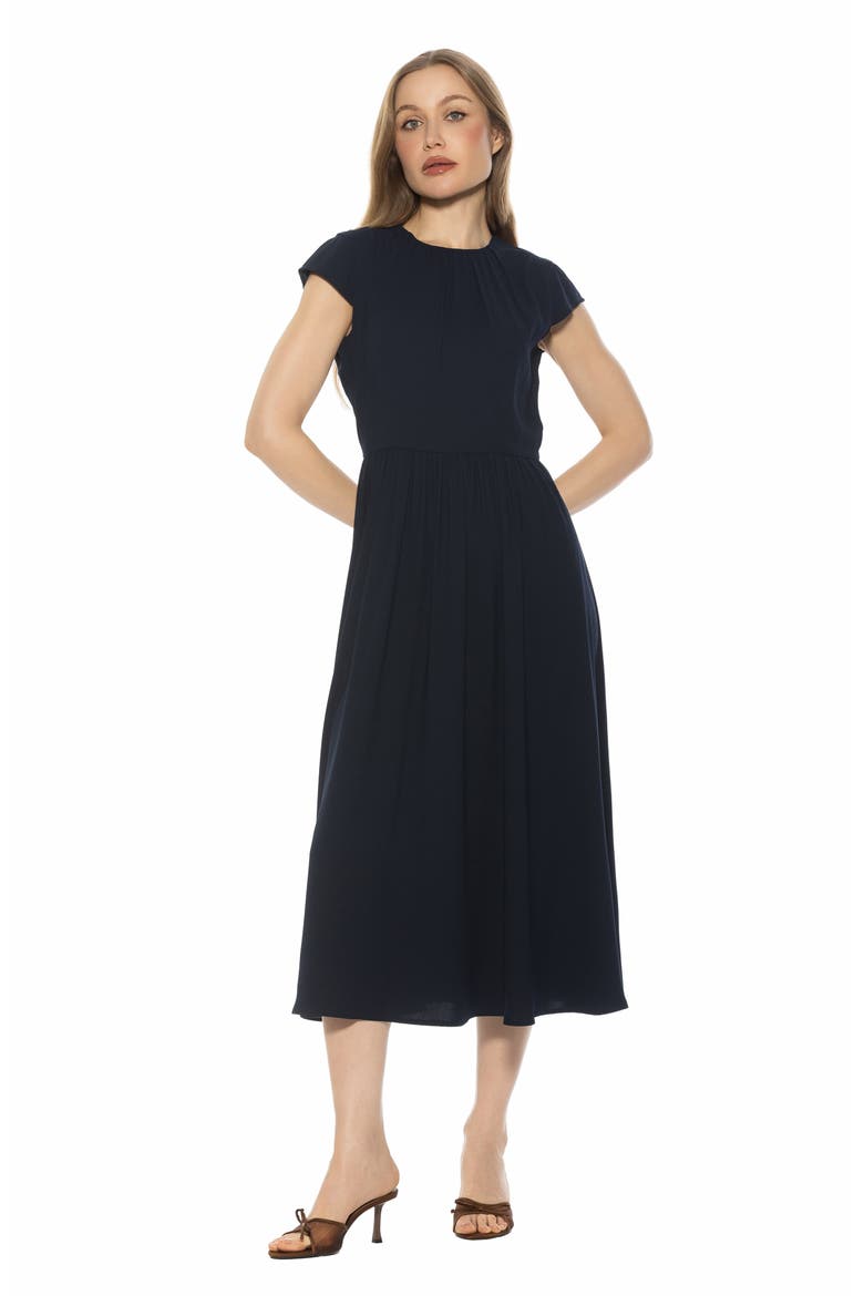 Cassiane Fit & Flare Dress, Alternate, color, LAPIS
