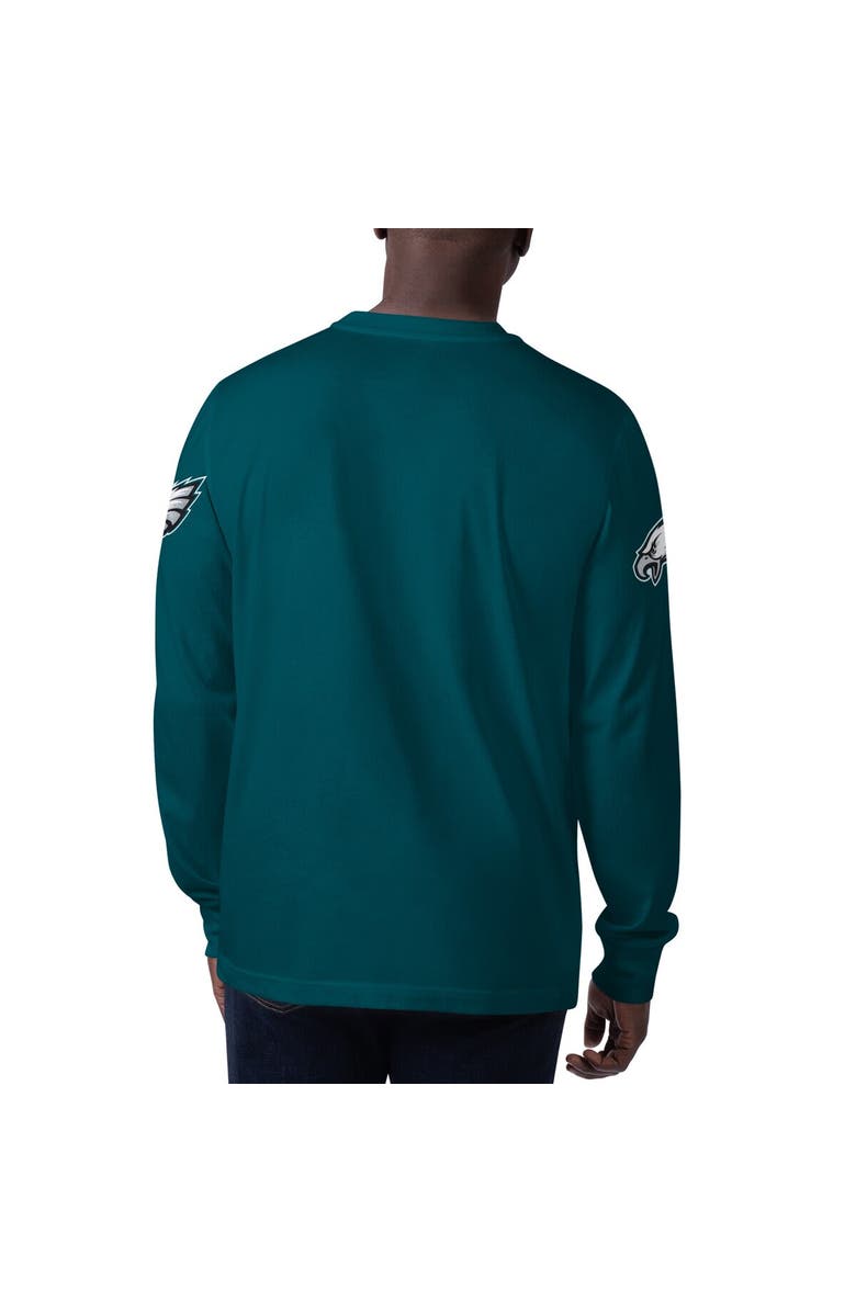 STARTER Men's Starter Midnight Green Philadelphia Eagles Clutch Hit Long Sleeve T-Shirt, Alternate, color, 