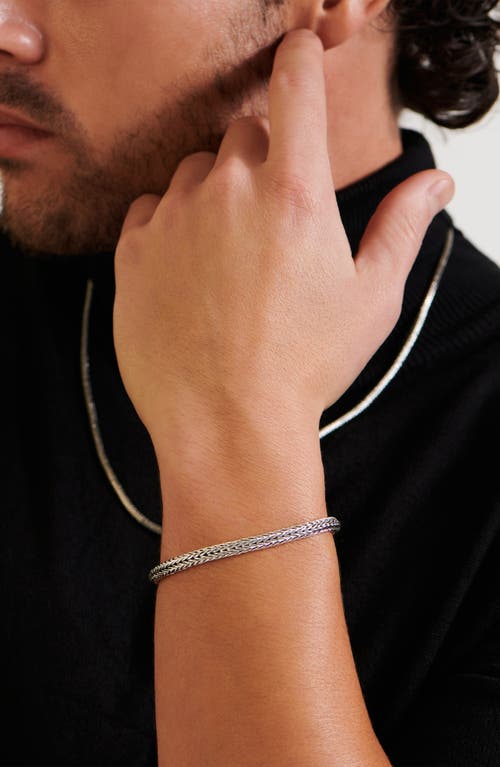 Devata Gender Inclusive Sterling Silver Foxtail Round 5mm Chain Bracelet In Silver