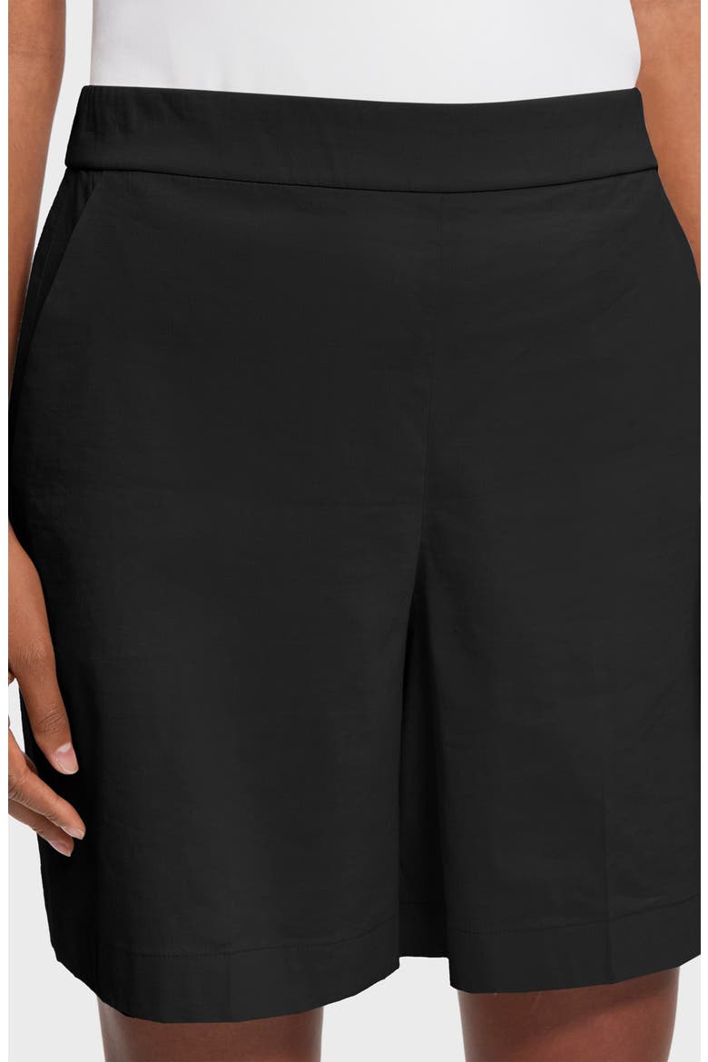 Linen Blend Shorts, Alternate, color, BLACK