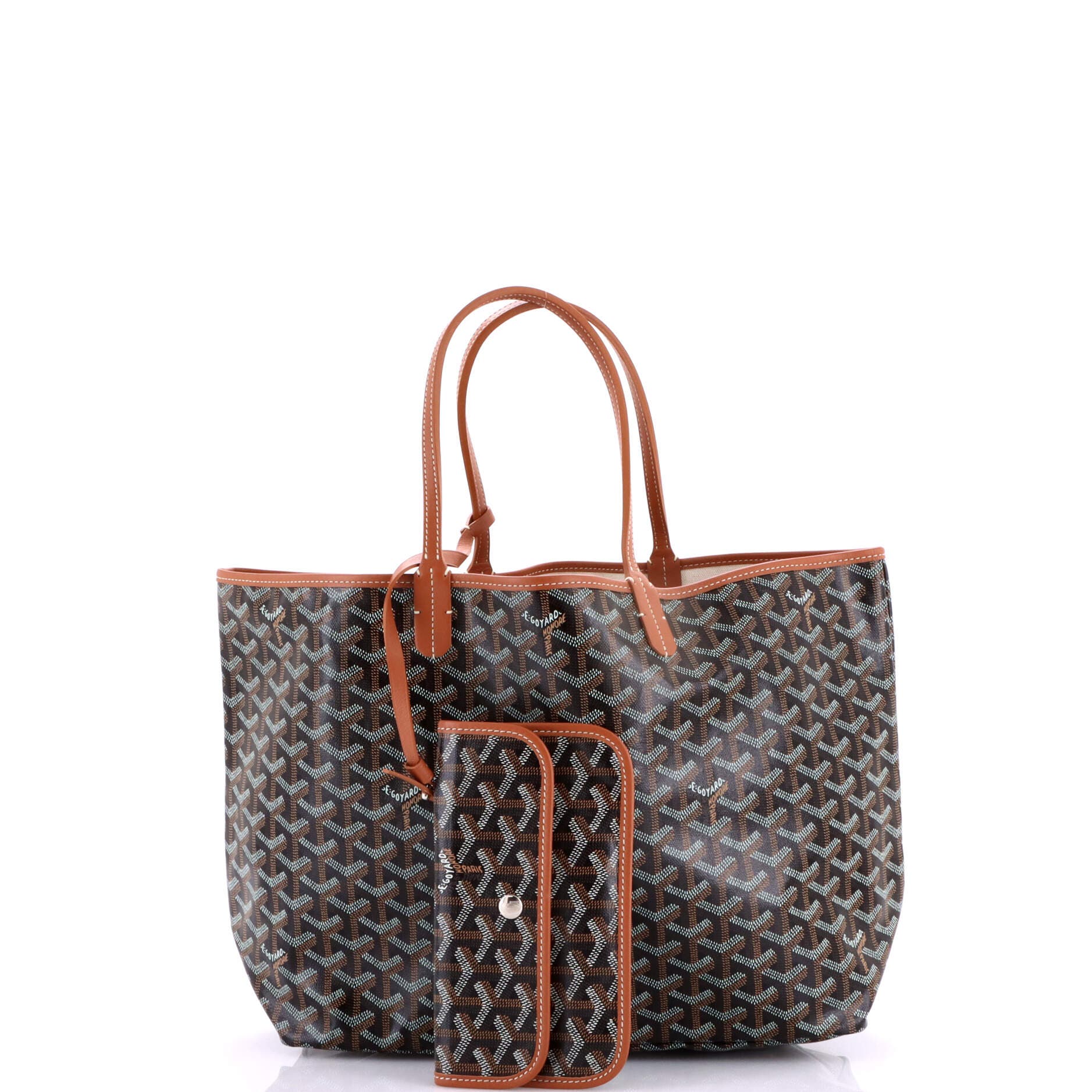 Pre-Owned Goyard Saint Louis Tote Coated Canvas PM, Alternate, color, Brown
