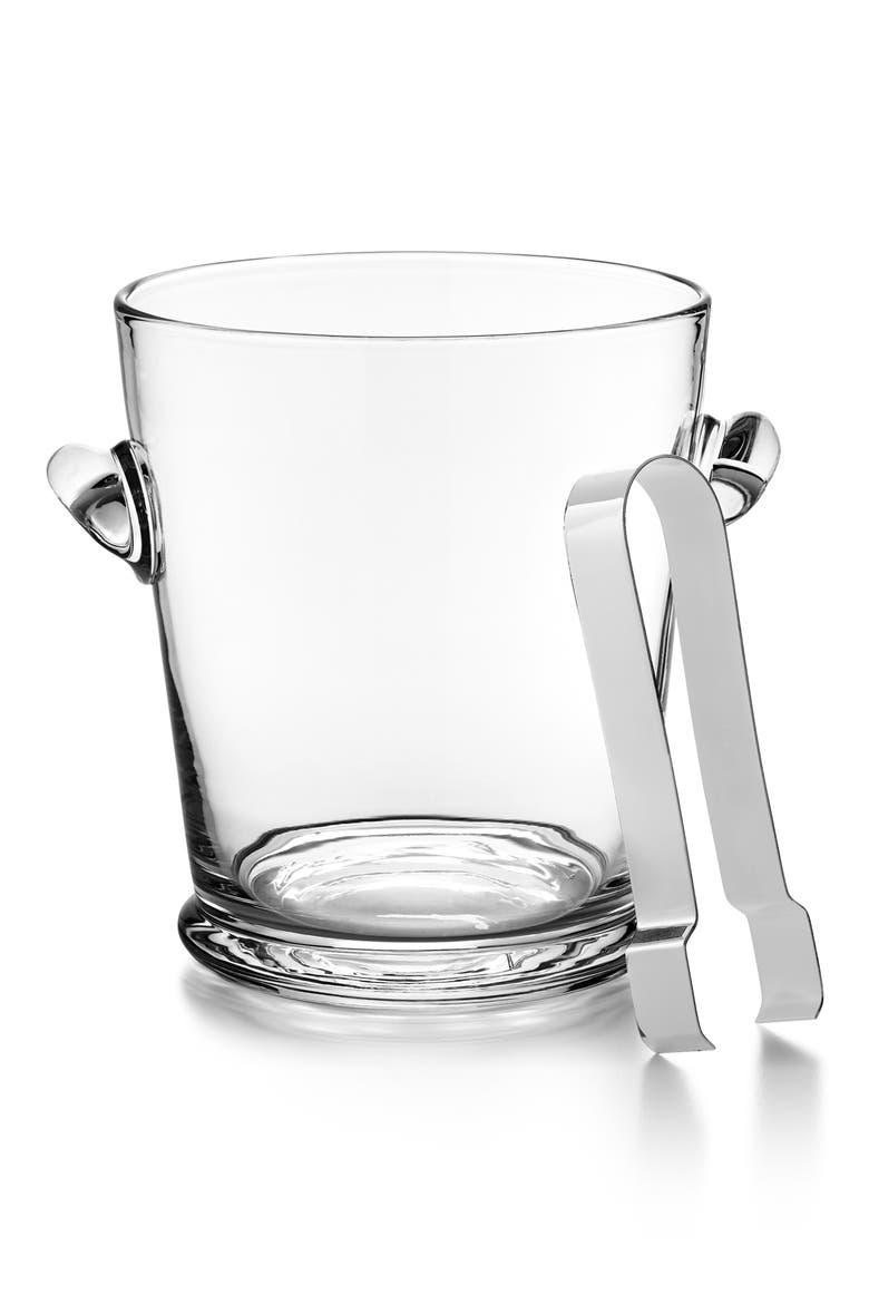 Ethan Ice Bucket & Tongs, Main, color, CLEAR