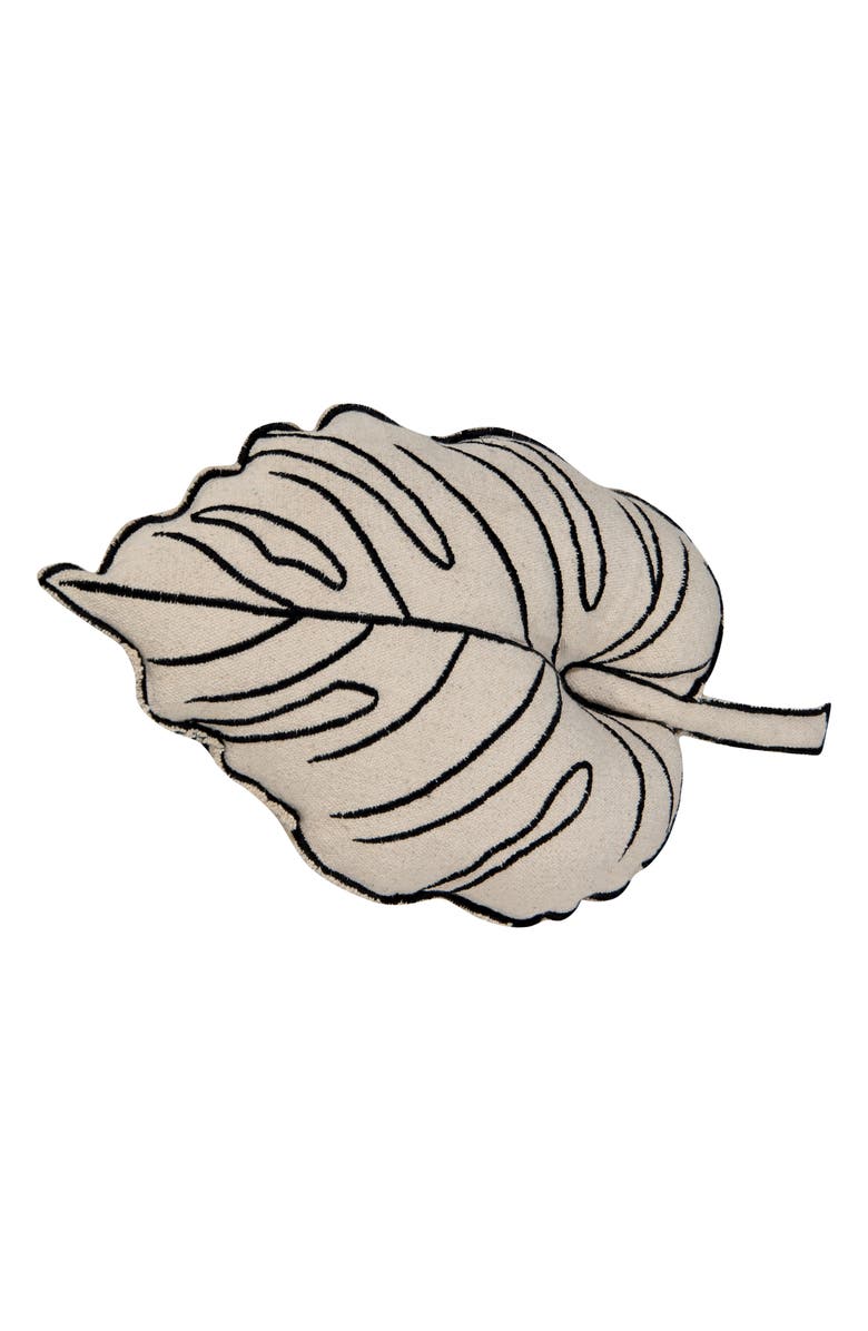 Lorena Canals Leaf Accent Pillow, Alternate, color, Cream