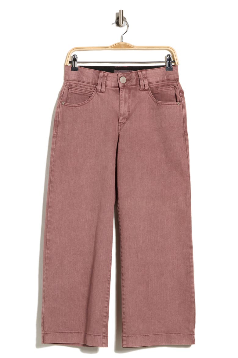 Wide Leg Crop Jeans, Alternate, color, WASHED ROSE TAUPE