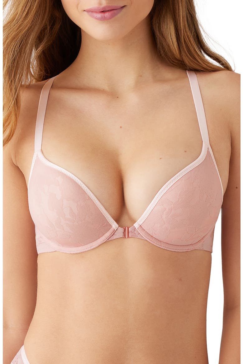 Shadow Scene Push-Up Racerback Bra, Main, color, BLUSH PINK