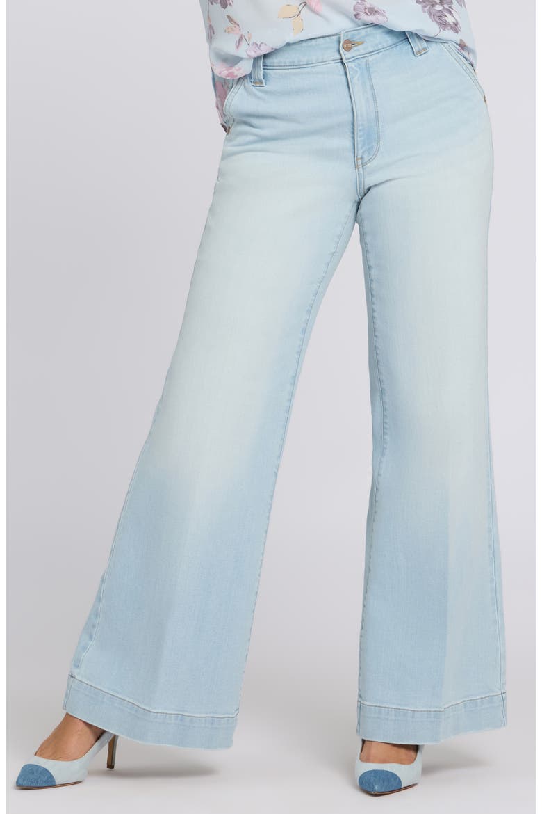 Mia High Waist Palazzo Flare Jeans, Main, color, SKY VALLEY