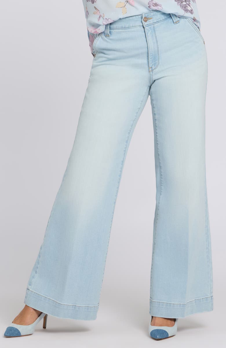NYDJ Mia High Waist Palazzo Flare Jeans, Main, color, Sky Valley