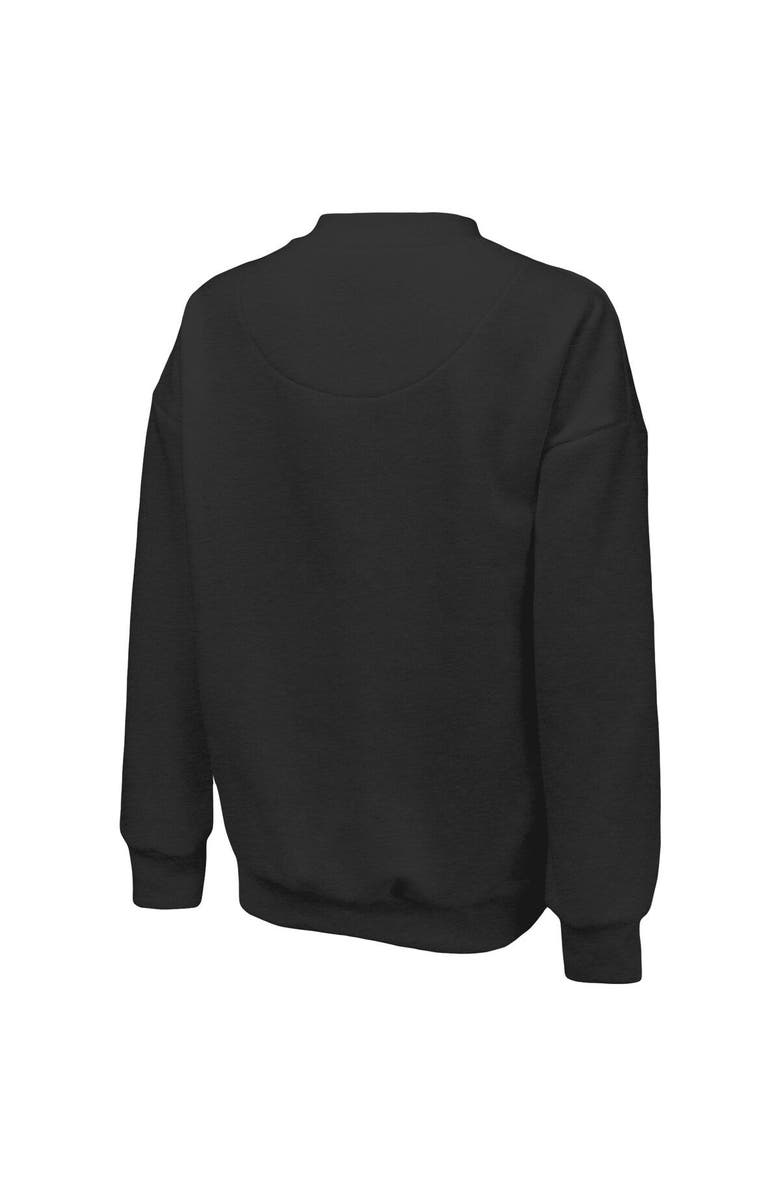 Majestic Threads Women's Majestic Threads Black Brooklyn Nets Bank Shot Pullover Tri-Blend Sweatshirt, Alternate, color, Black