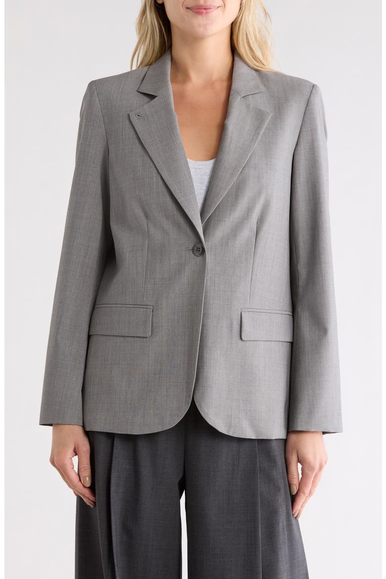 Supper Wool Blend Blazer, Main, color, MEDIUM HEATHER GREY