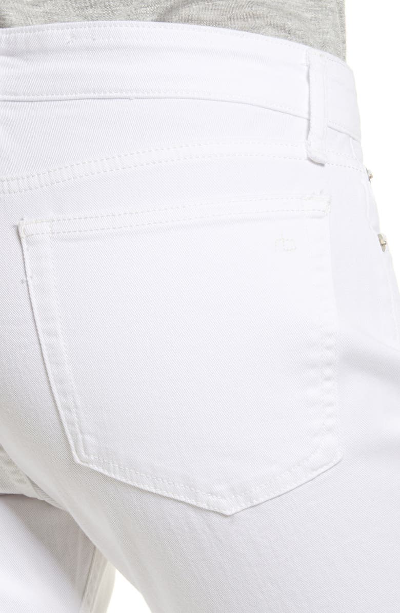 rag & bone Dre Low Rise Slim Boyfriend Jeans, Alternate, color, White