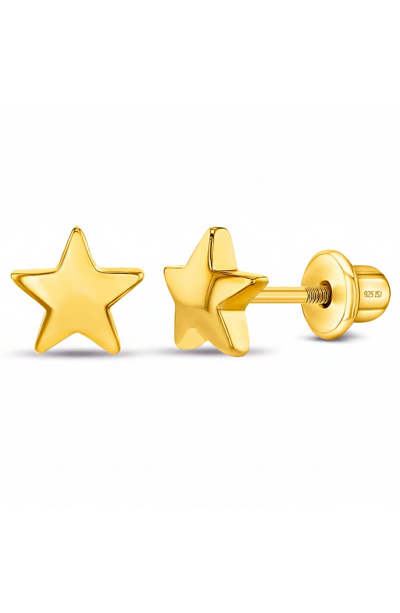 In Season Jewelry Polished Star Earrings, Main, color, Gold