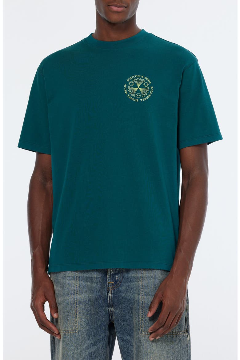 Tennis Club Graphic T-Shirt, Main, color, PITCH GREEN