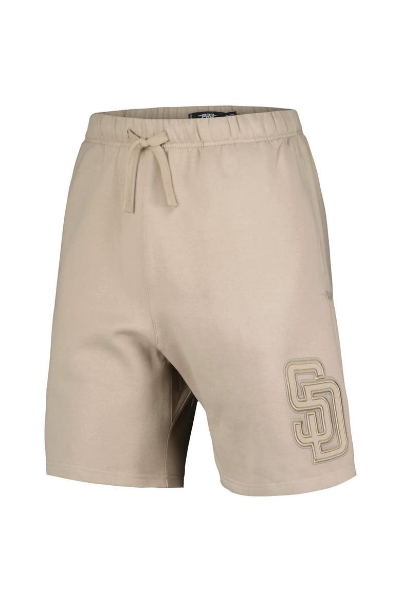 Men's Pro Standard Khaki San Diego Padres Neutral Fleece Shorts, Alternate, color, Khaki