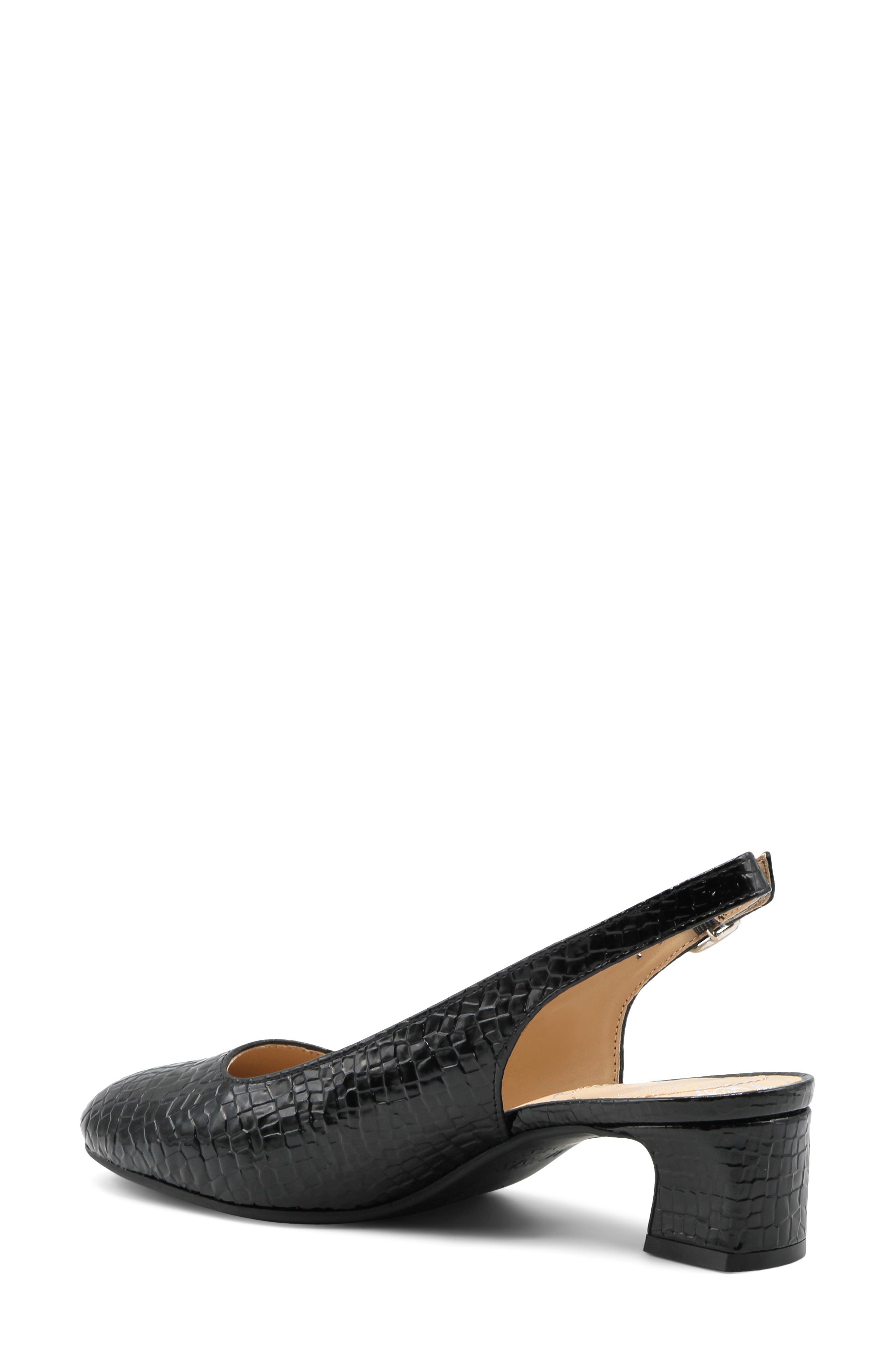 Kvell Faux Leather Slingback Pump, Alternate, color, BLACK CROC
