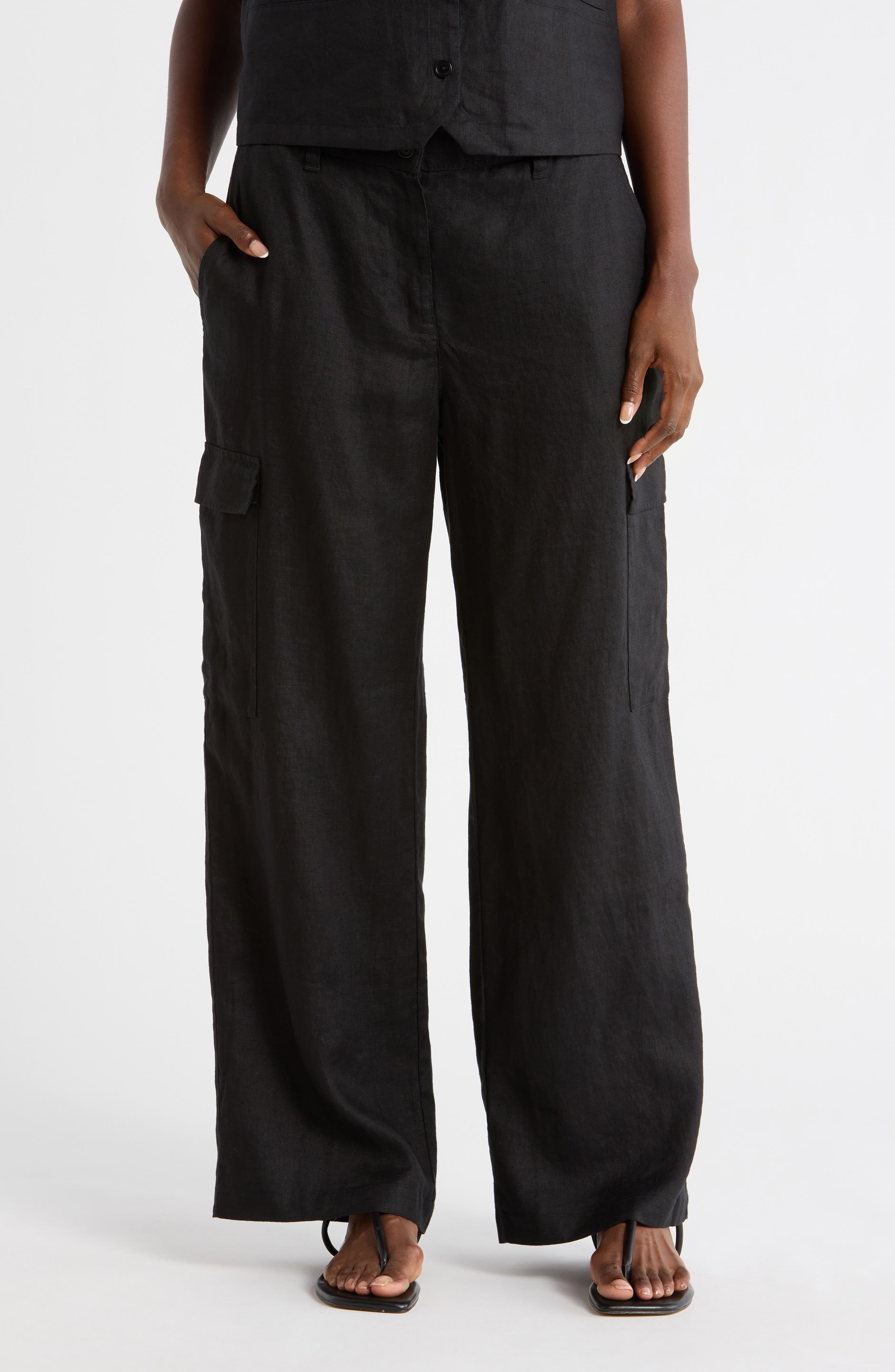 Eileen Fisher Wide Leg Cargo Pants