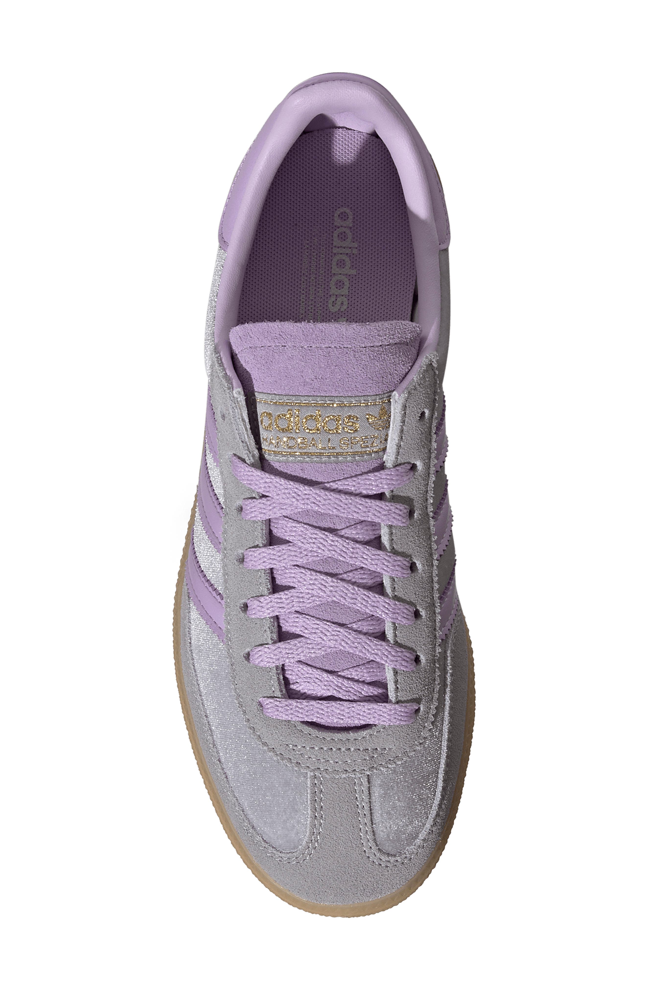 adidas Handball Spezial Sneaker, Alternate, color, Glory Grey/ Powder Plum/ Gum