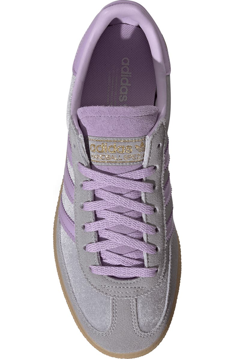 adidas Handball Spezial Sneaker, Alternate, color, Glory Grey/ Powder Plum/ Gum